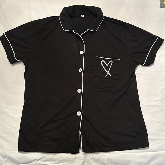 Heart shorts pajama set - Picture 2 of 4